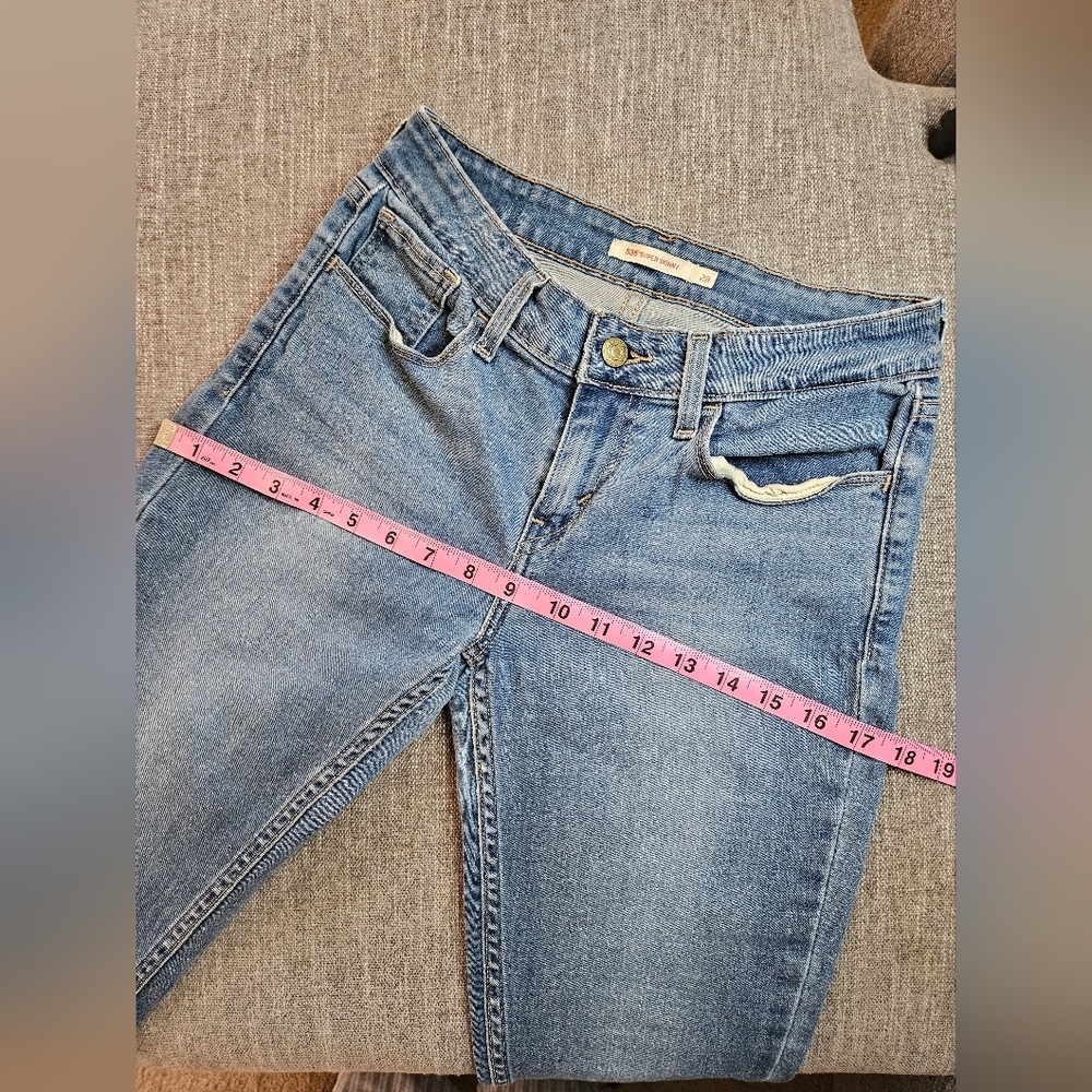 LEVI'S 535 Super Skinny Light Blue Denim Jeans Size 28x30 - Picture 5 of 11